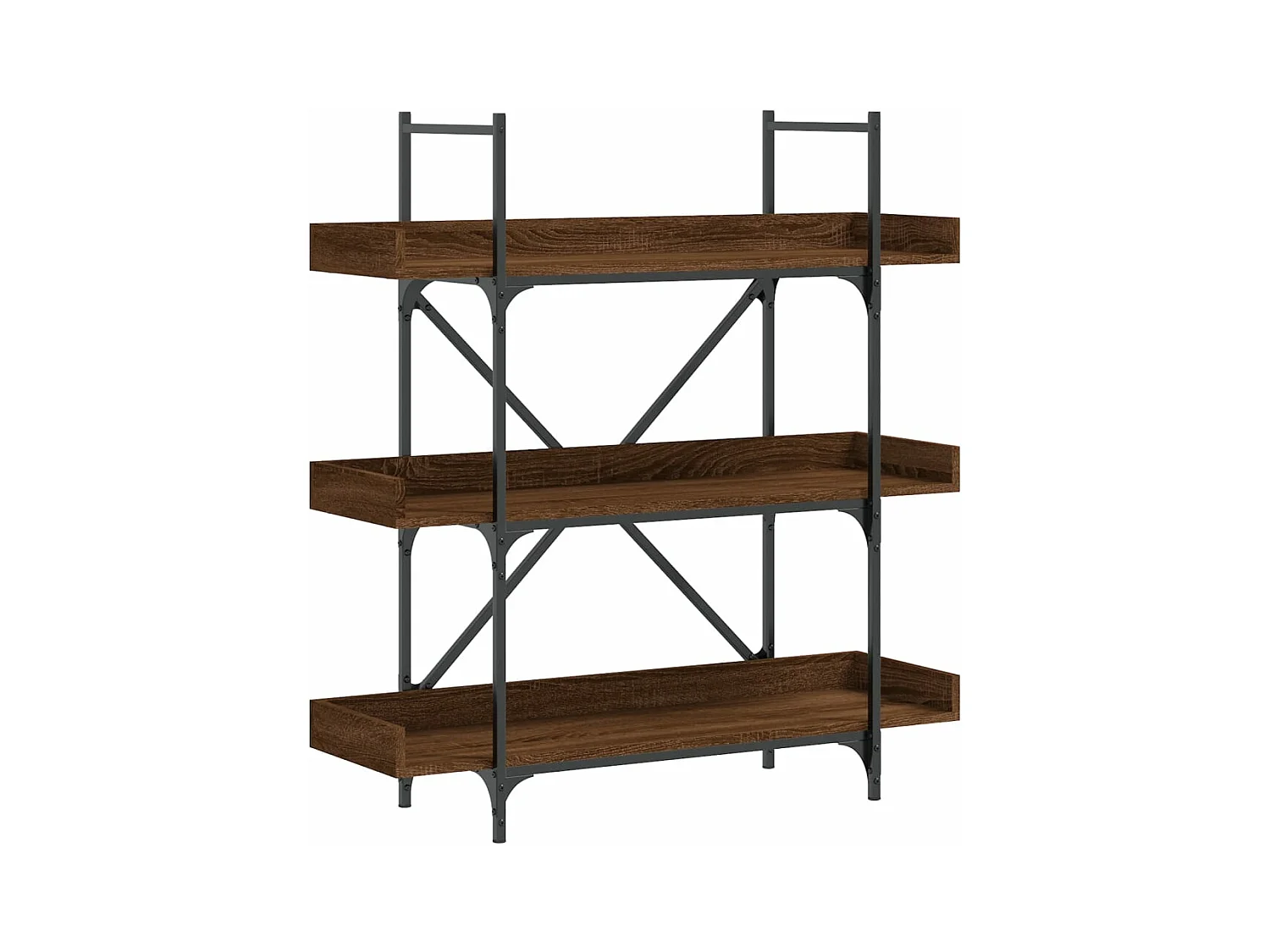 Bibliothèque à 3 niveaux chêne marron 100x33x108,5 cm
