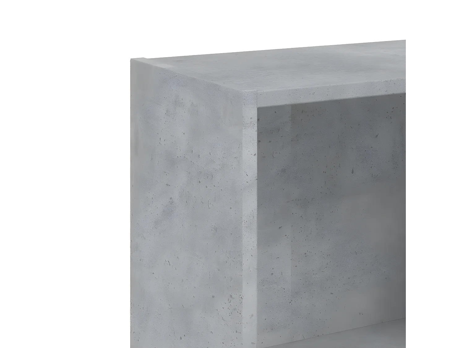 Bibliothèque à 3 niveaux Gris béton 40x24x108 cm Aggloméré