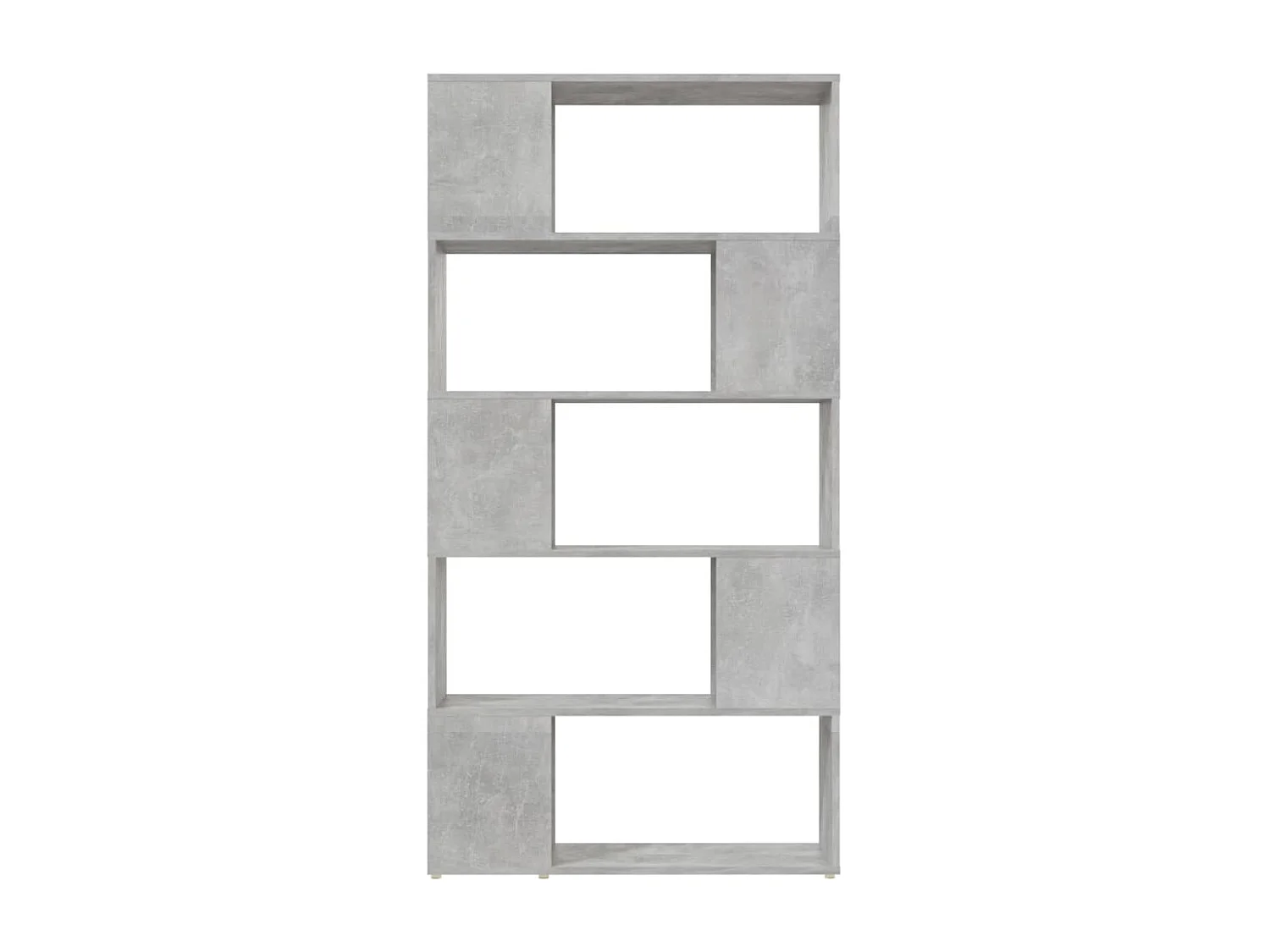 Bibliothèque de séparation Gris béton 80x24x155 cm Aggloméré