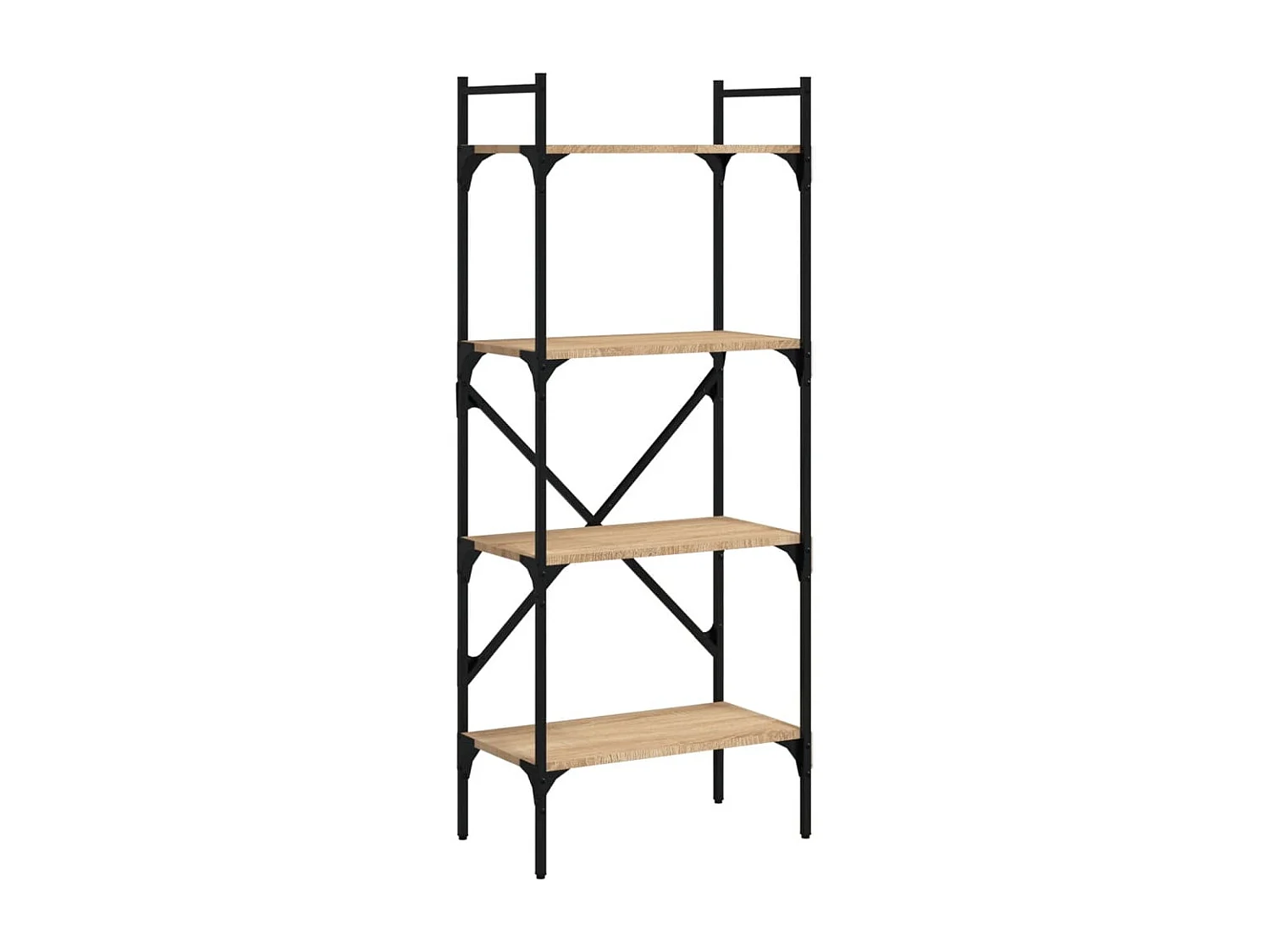 Boekenkast 4-laags 56x31,5x138,5 cm bewerkt hout sonoma eiken