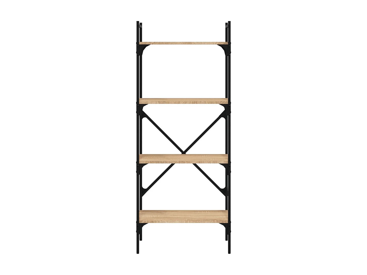 Boekenkast 4-laags 56x31,5x138,5 cm bewerkt hout sonoma eiken