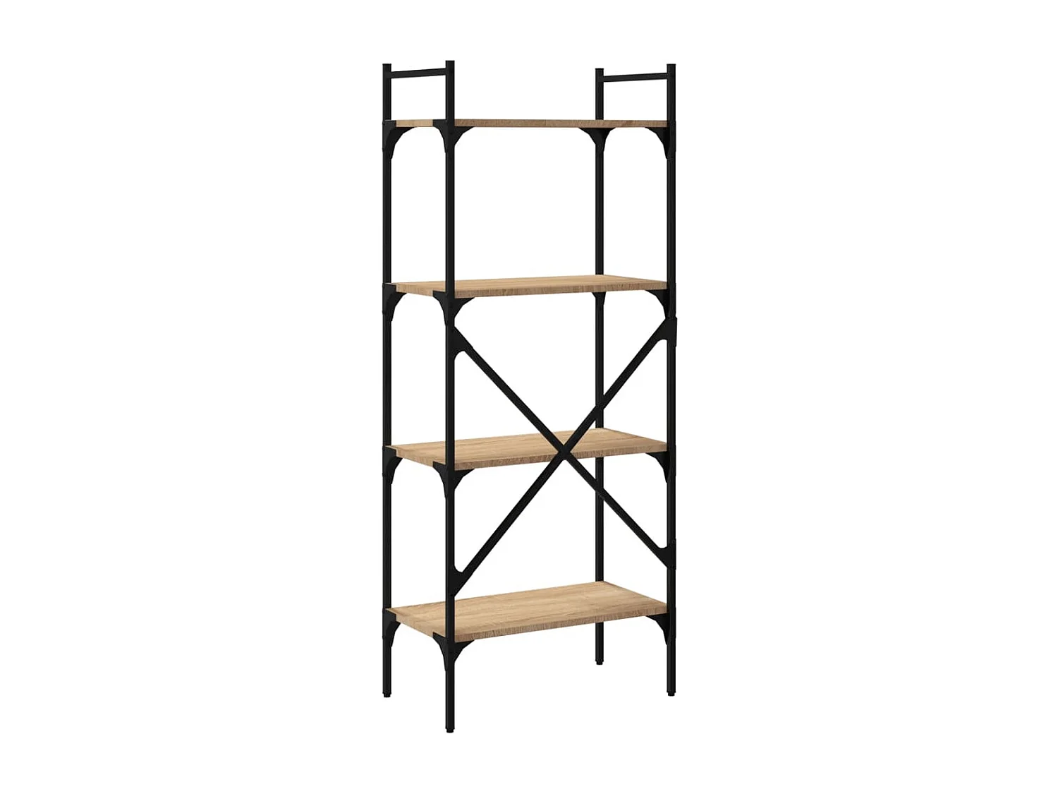 Boekenkast 4-laags 56x31,5x138,5 cm bewerkt hout sonoma eiken