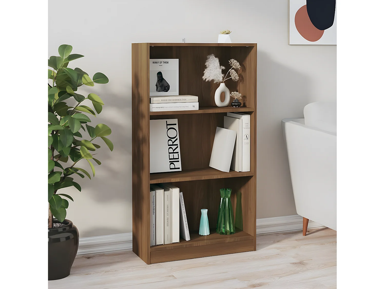 Bibliothèque Chêne marron 60x24x109 cm Bois d'ingénierie