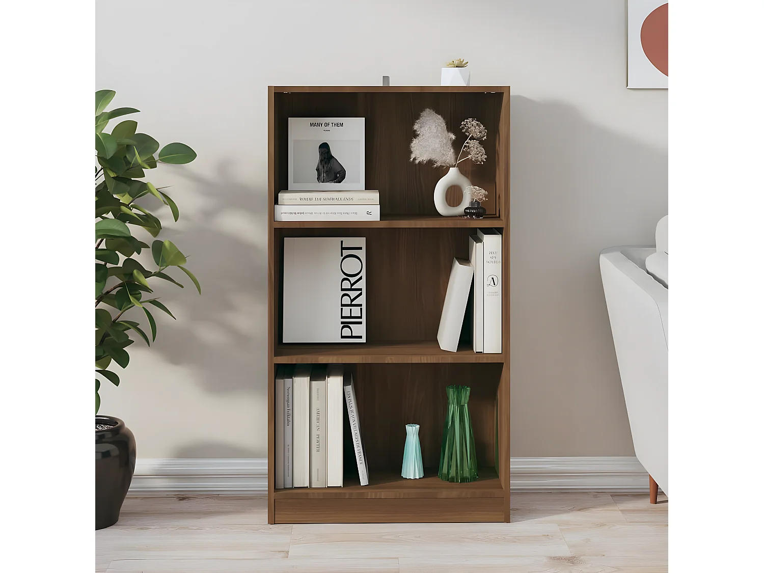 Bibliothèque Chêne marron 60x24x109 cm Bois d'ingénierie