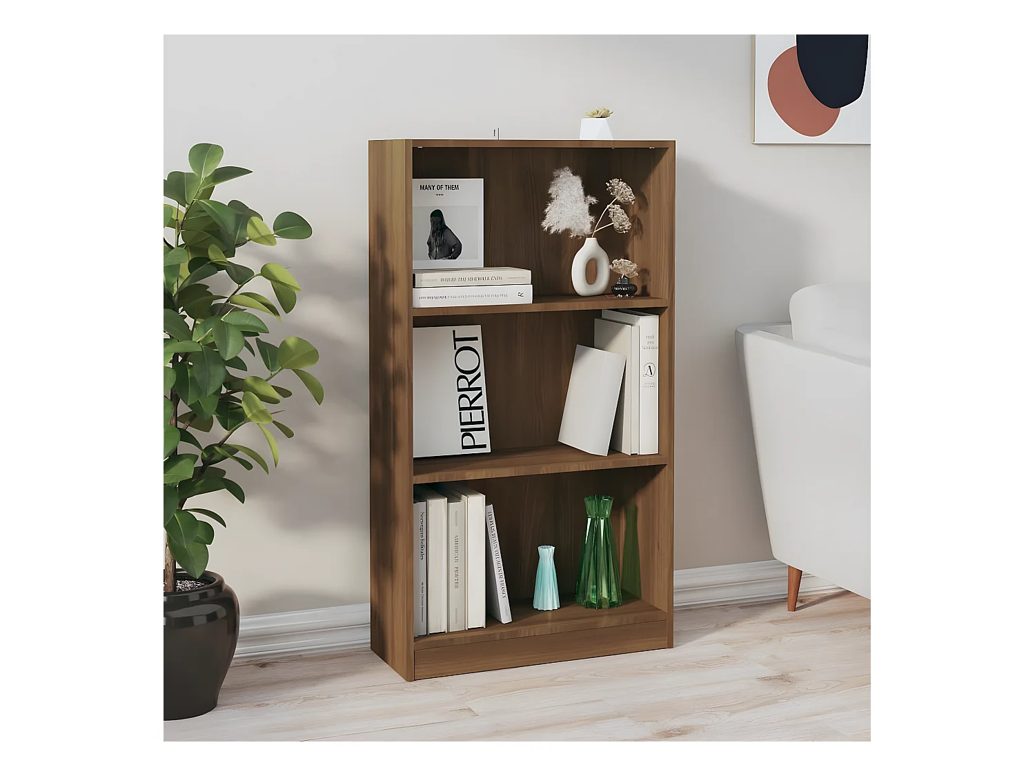 Bibliothèque Chêne marron 60x24x109 cm Bois d'ingénierie