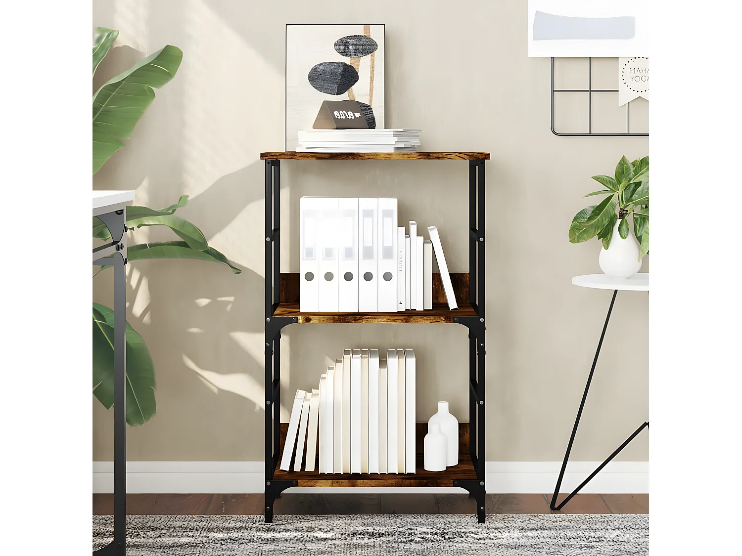 Bibliothèque chêne sonoma 50x33x82 cm bois d'ingénierie