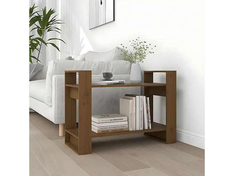 Bibliothèque/Cloison Marron miel 80x35x56,5 cm Pin solide