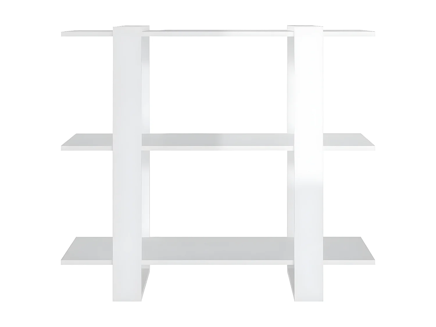 Bibliothèque/Séparateur de pièce Blanc brillant 100x30x87 cm