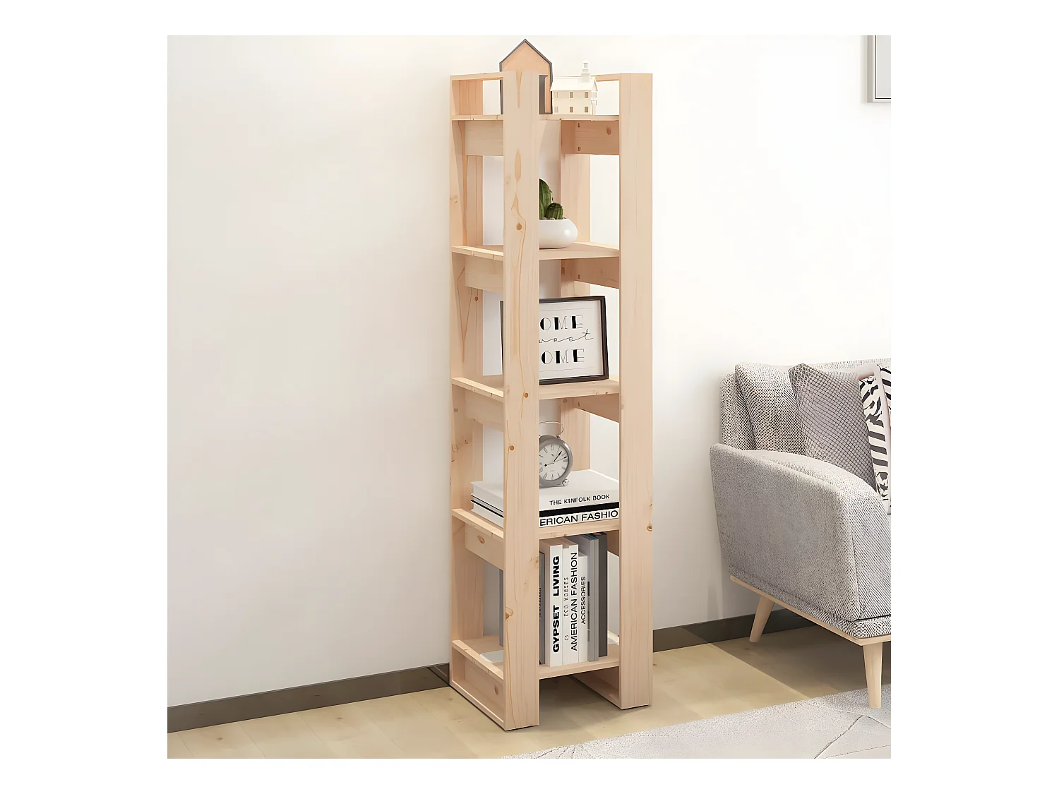 Bibliothèque/Séparateur de pièce 41x35x160 cm Pin massif