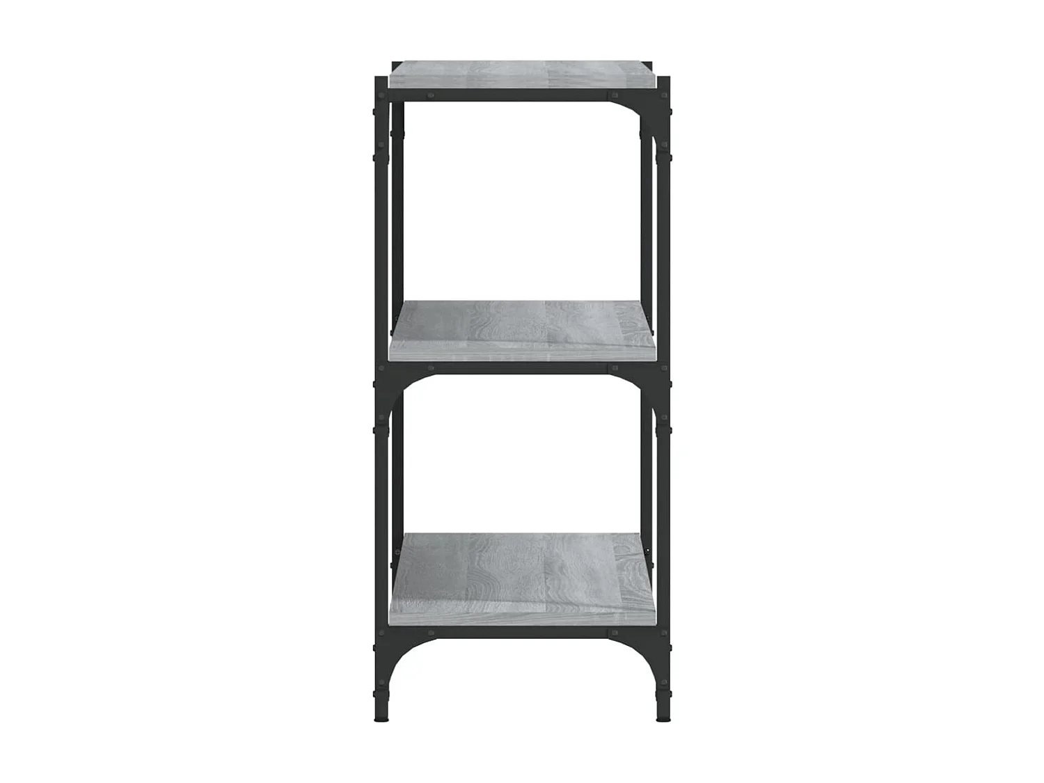 Boekenkast 100x33x70,5 cm hout en staal grijs sonoma eikenkleur