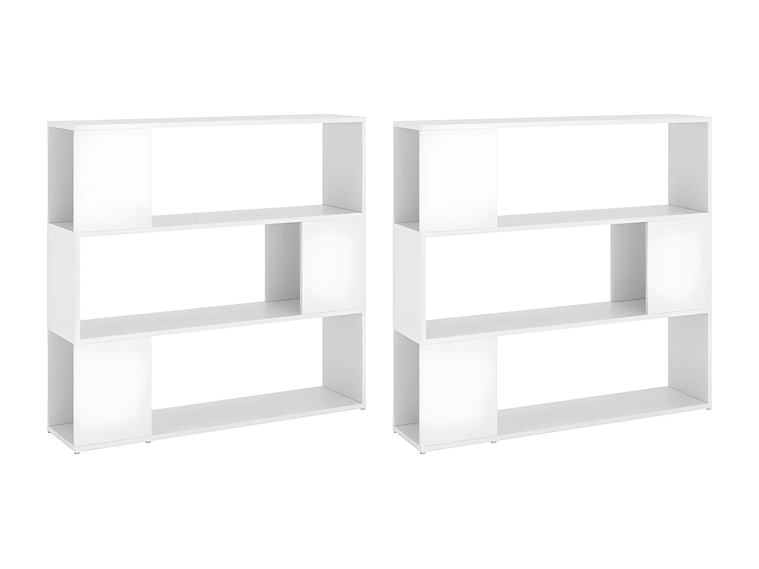 Bibliothèque/Séparateur de pièce Blanc brillant 100x24x188 cm