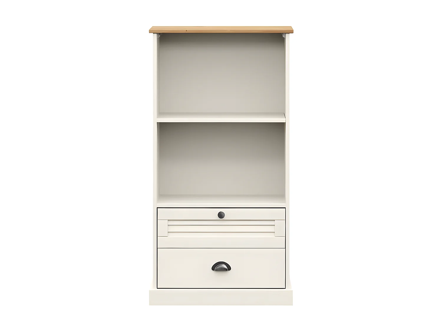 Bibliothèque VIGO blanc 60x35x114,5 cm bois massif de pin