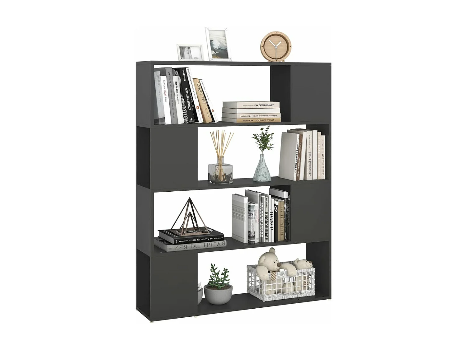 Bibliothèque/Séparateur de pièce Gris 100x24x124 cm