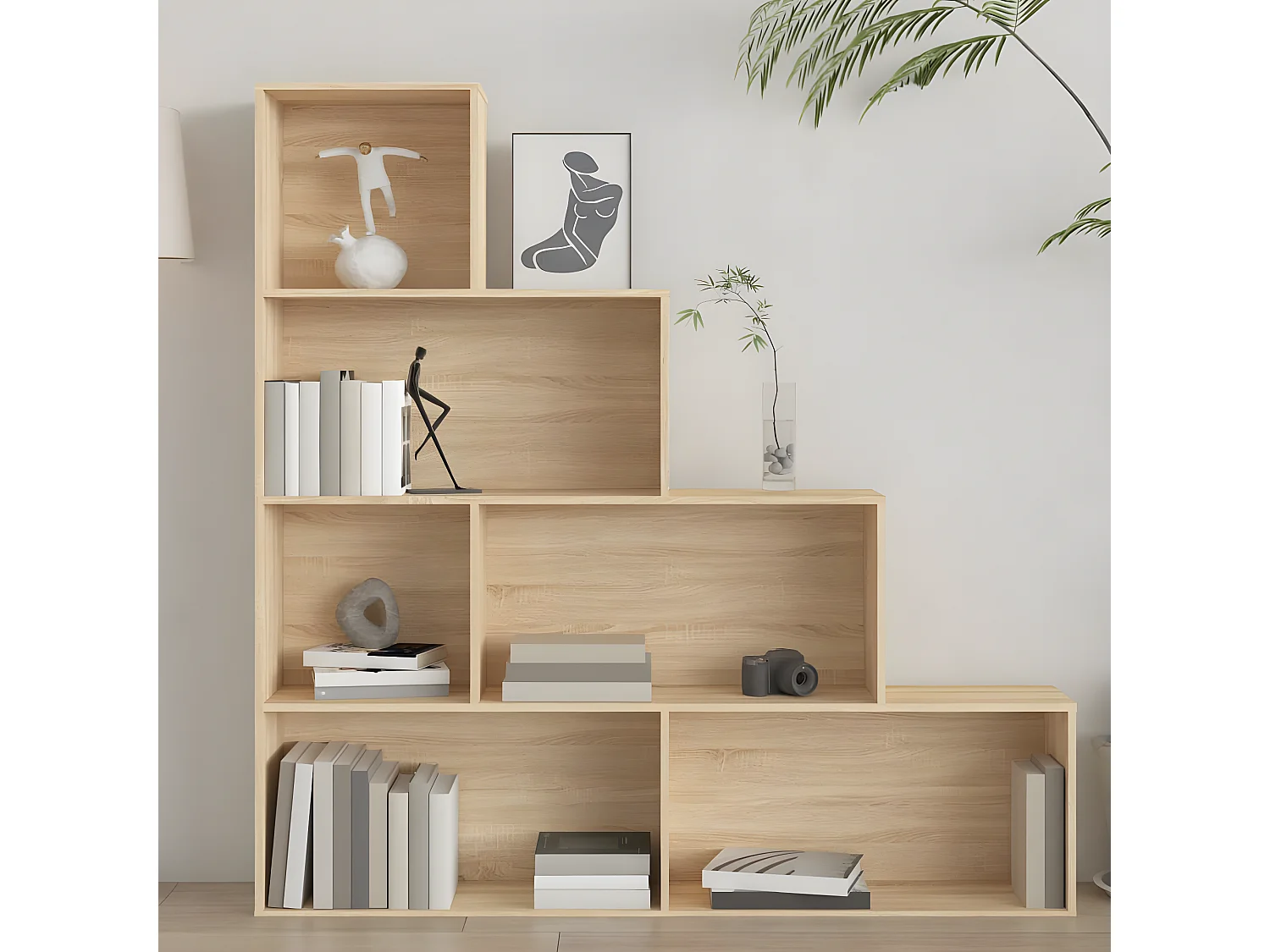 Bibliothèque/Séparateur de pièce Chêne sonoma 155x24x160 cm