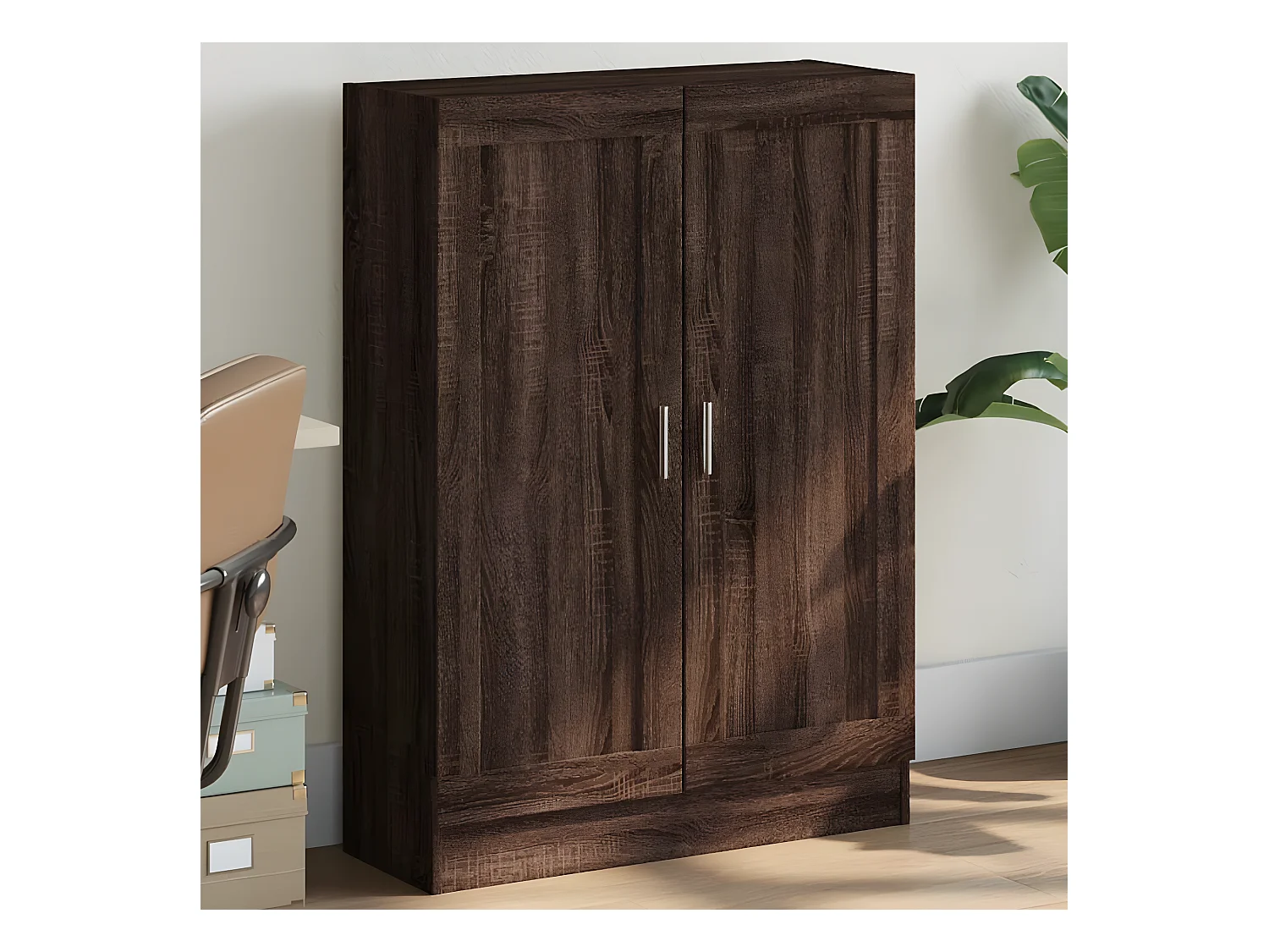 Bibliothèque chêne marron 82,5x30,5x115 cm bois d'ingénierie