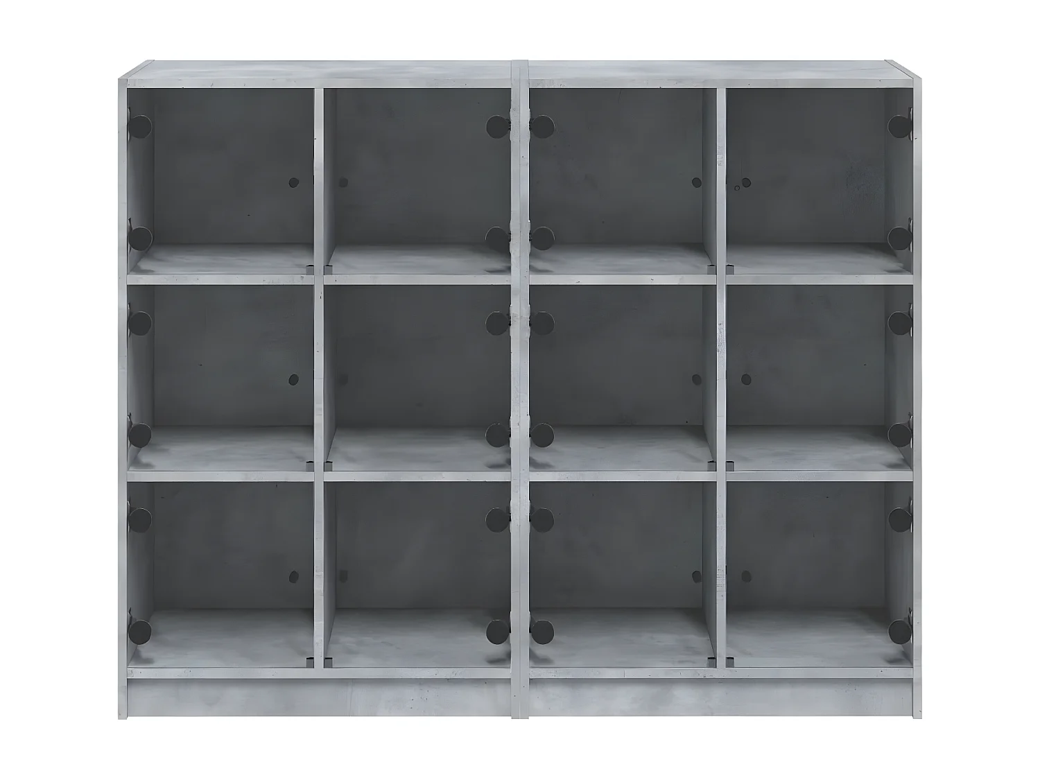 Estantería con puertas madera de ingeniería gris 136x37x109 cm