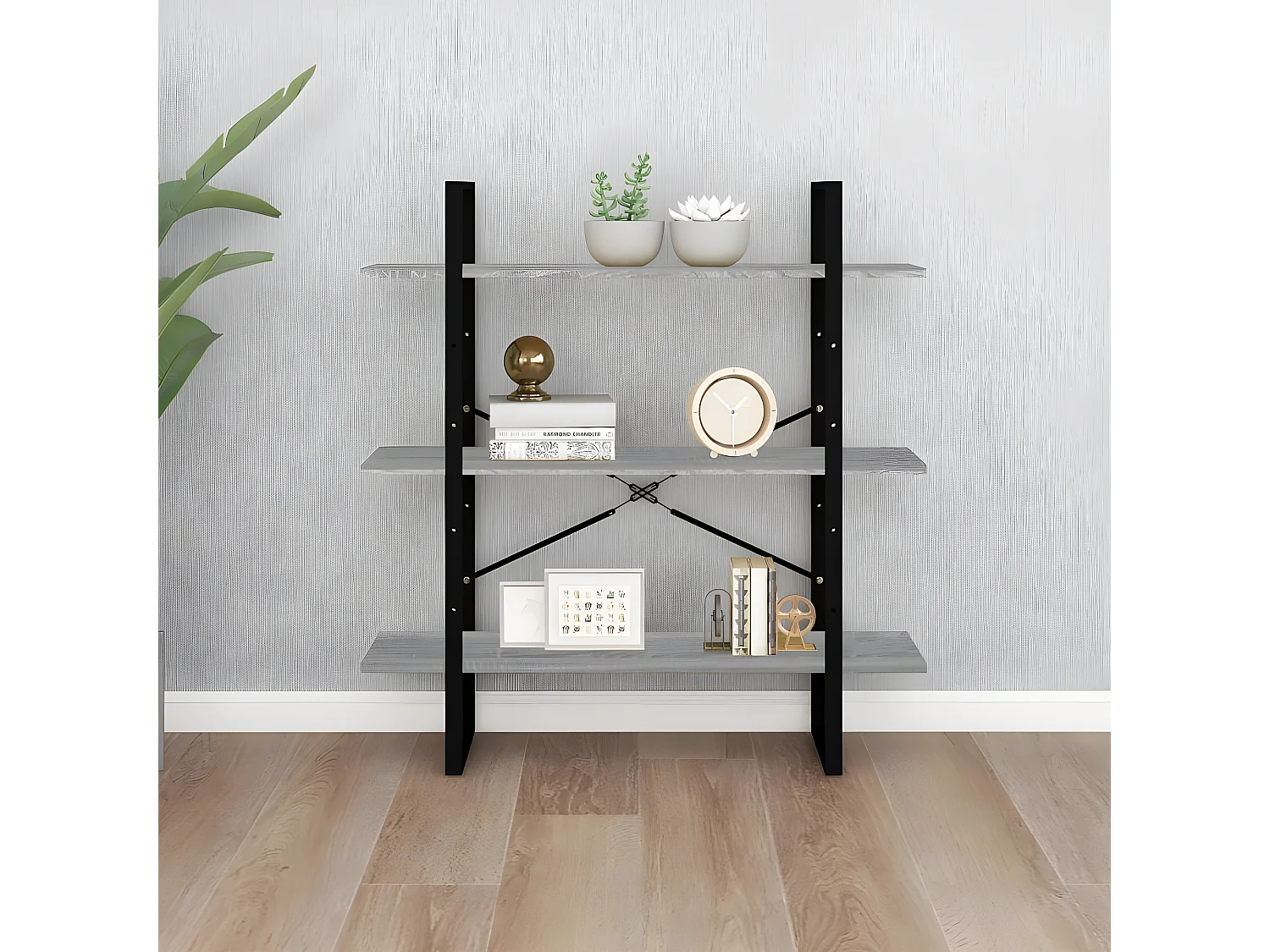 Bibliothèque Sonoma gris 100x30x105 cm Bois d'ingénierie