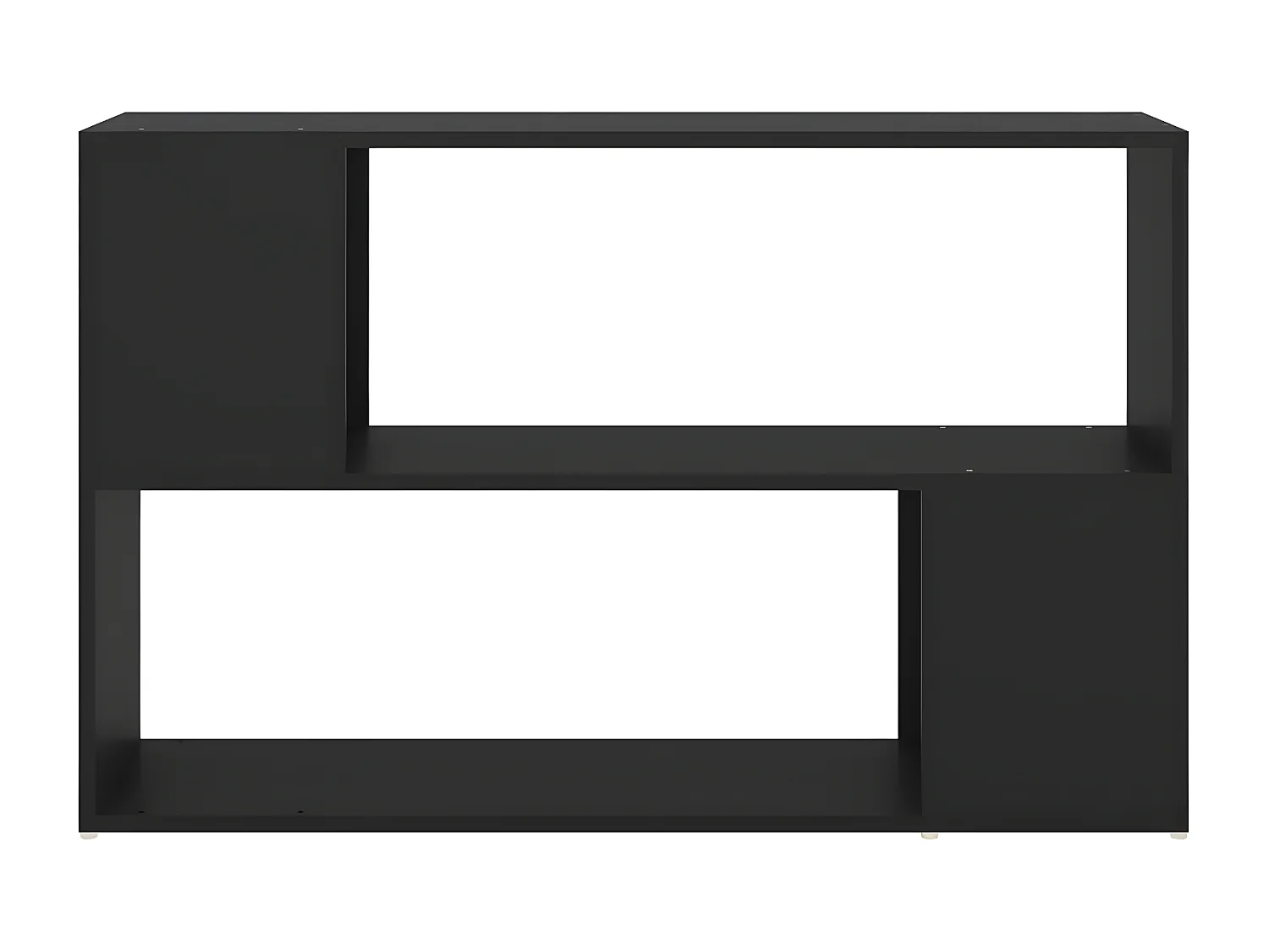 Bibliothèque Noir 100x24x63 cm Aggloméré