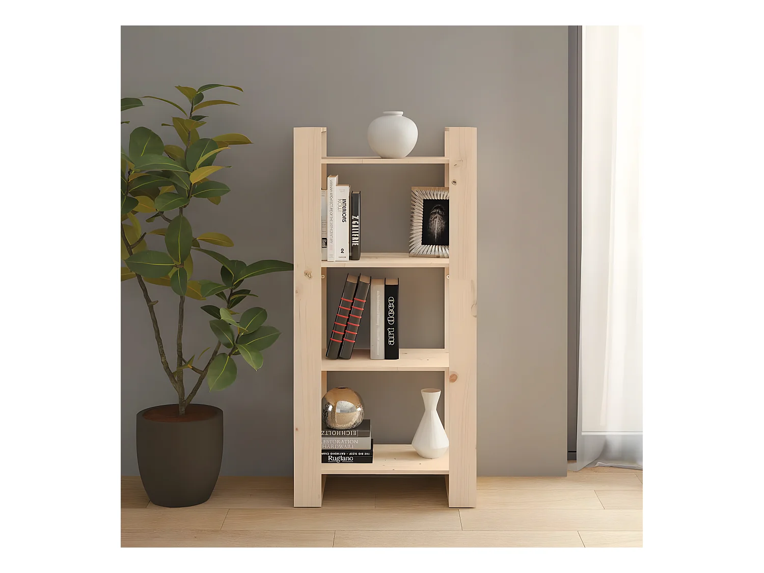 Bibliothèque/Séparateur de pièce 60x35x125 cm Bois massif