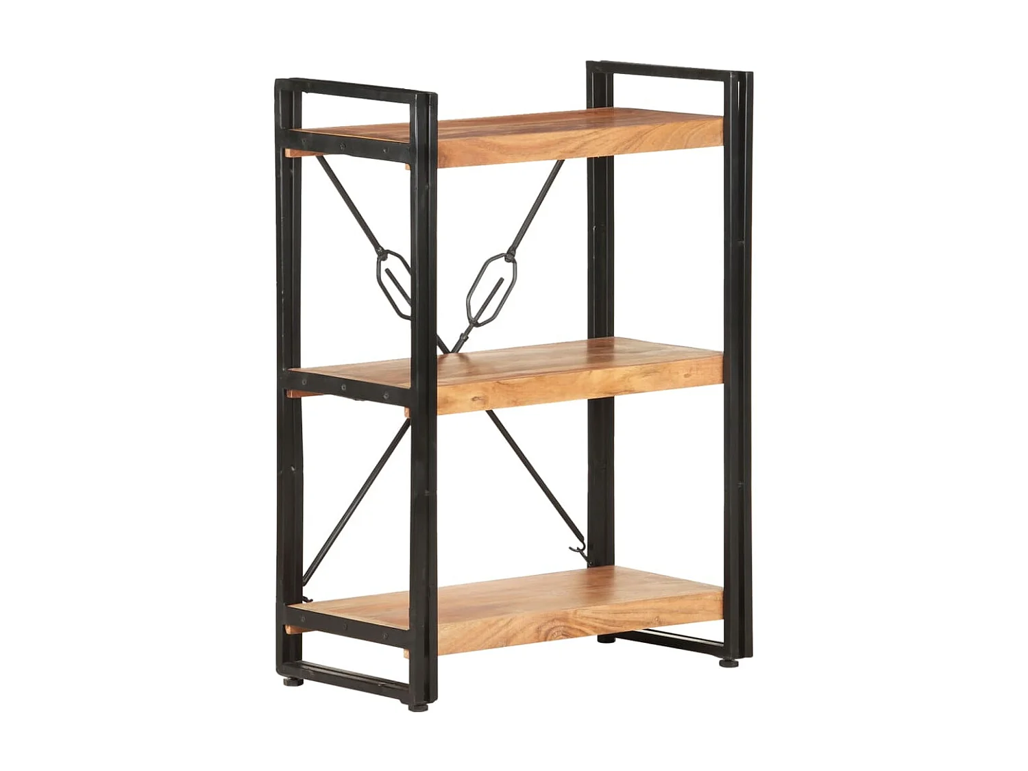 Bibliothèque à 3 niveaux 60x30x80 cm Bois d'acacia massif