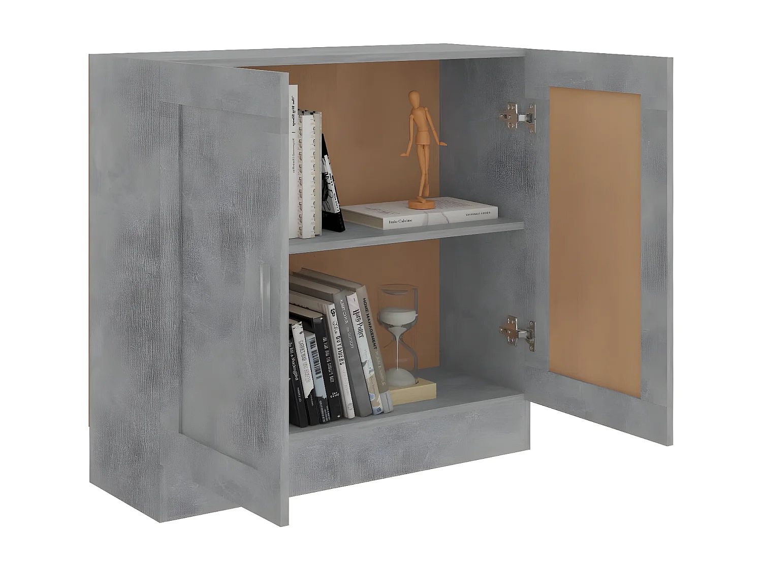 Bibliothèque Gris béton 82,5x30,5x80 cm Aggloméré