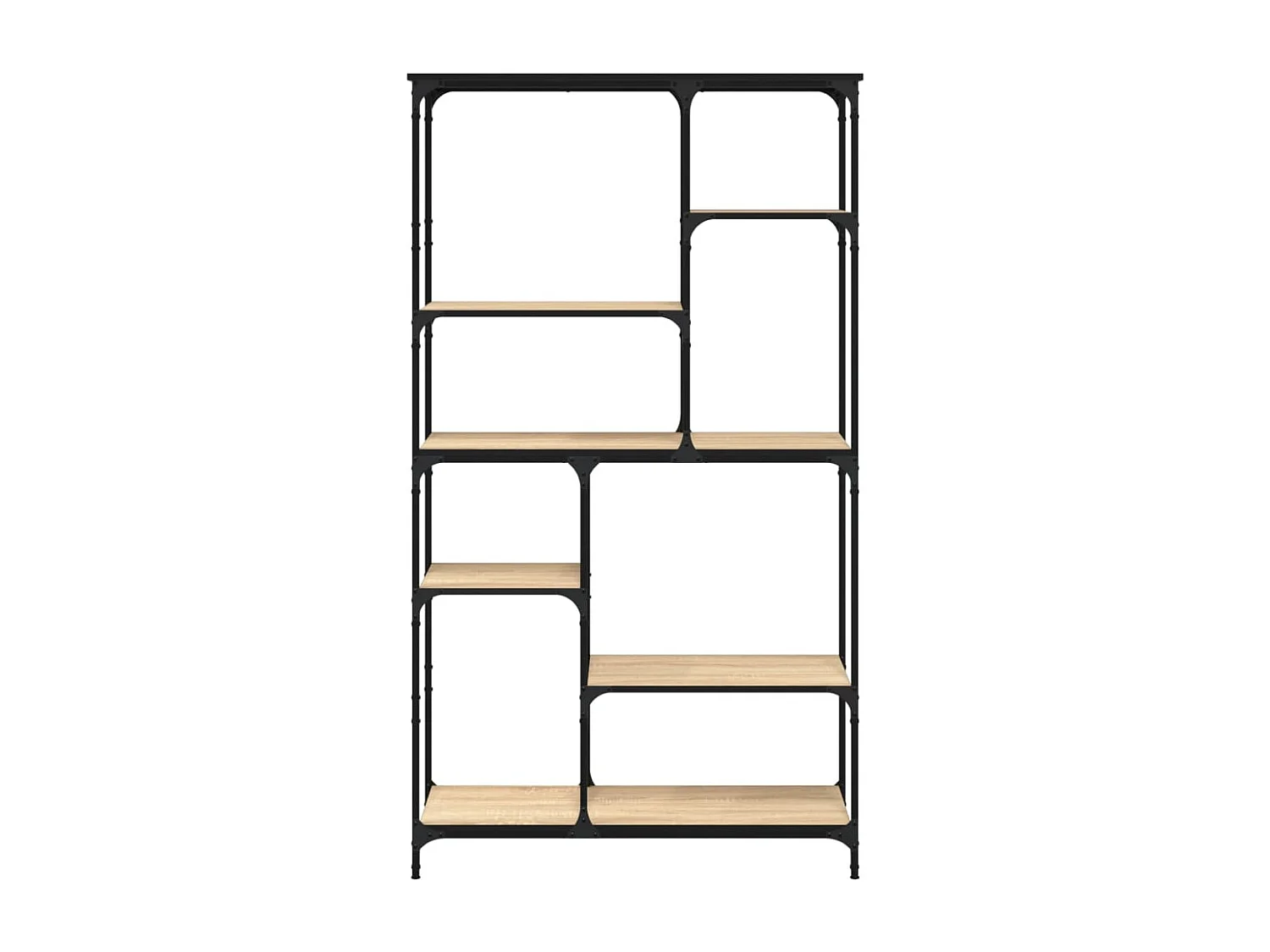 Bibliothèque chêne sonoma 99x35,5x176 cm bois ingénierie acier
