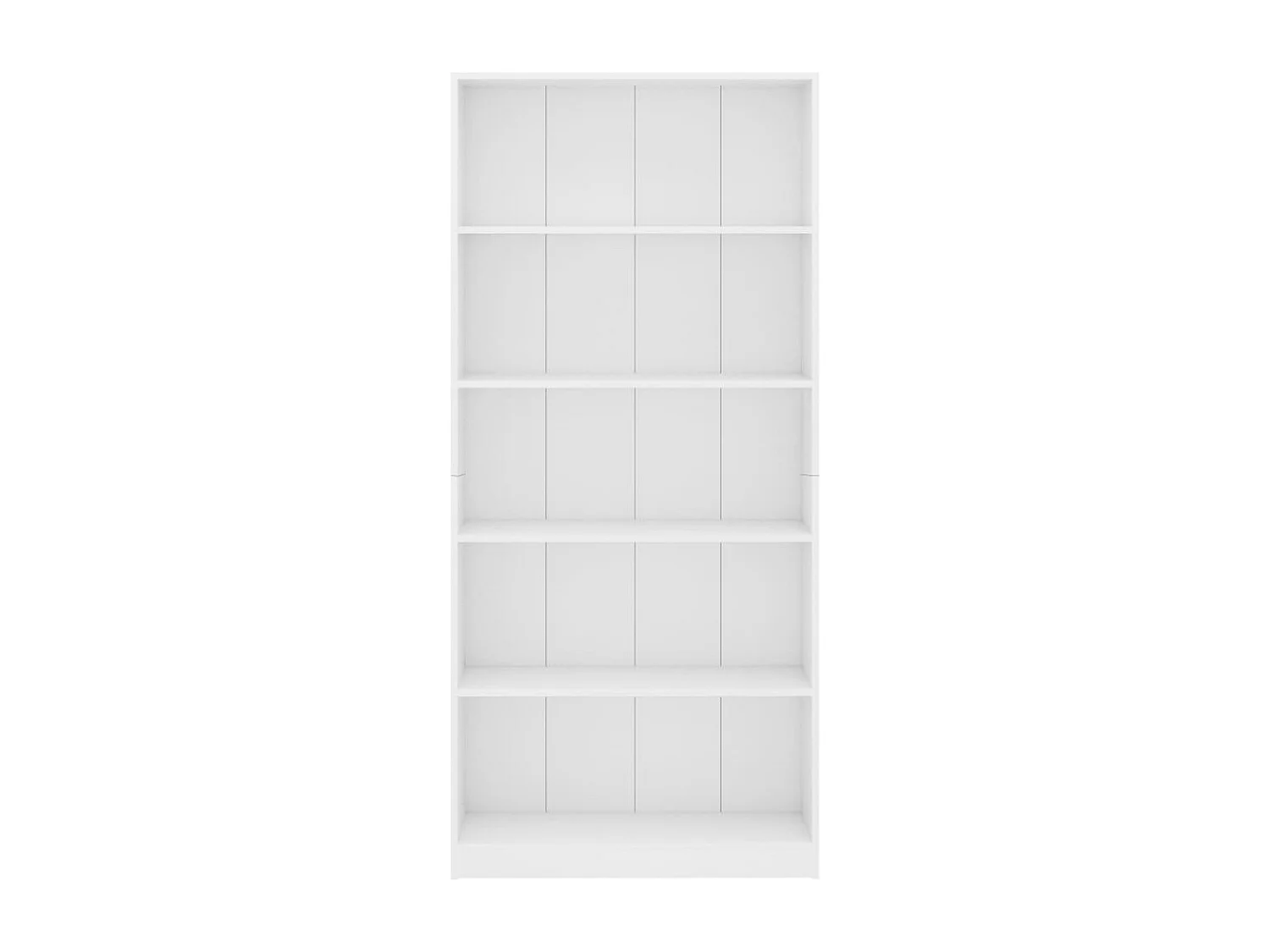 Estante com 5 prateleiras 80x24x175 cm contraplacado branco
