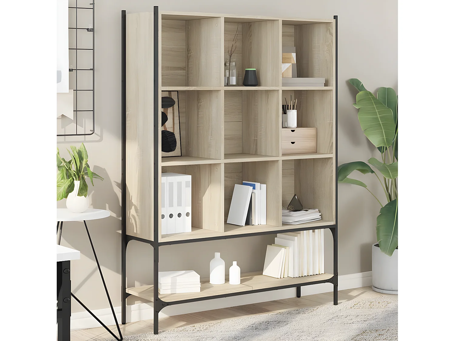 Bibliothèque chêne sonoma 102x30x141,5 cm bois d'ingénierie