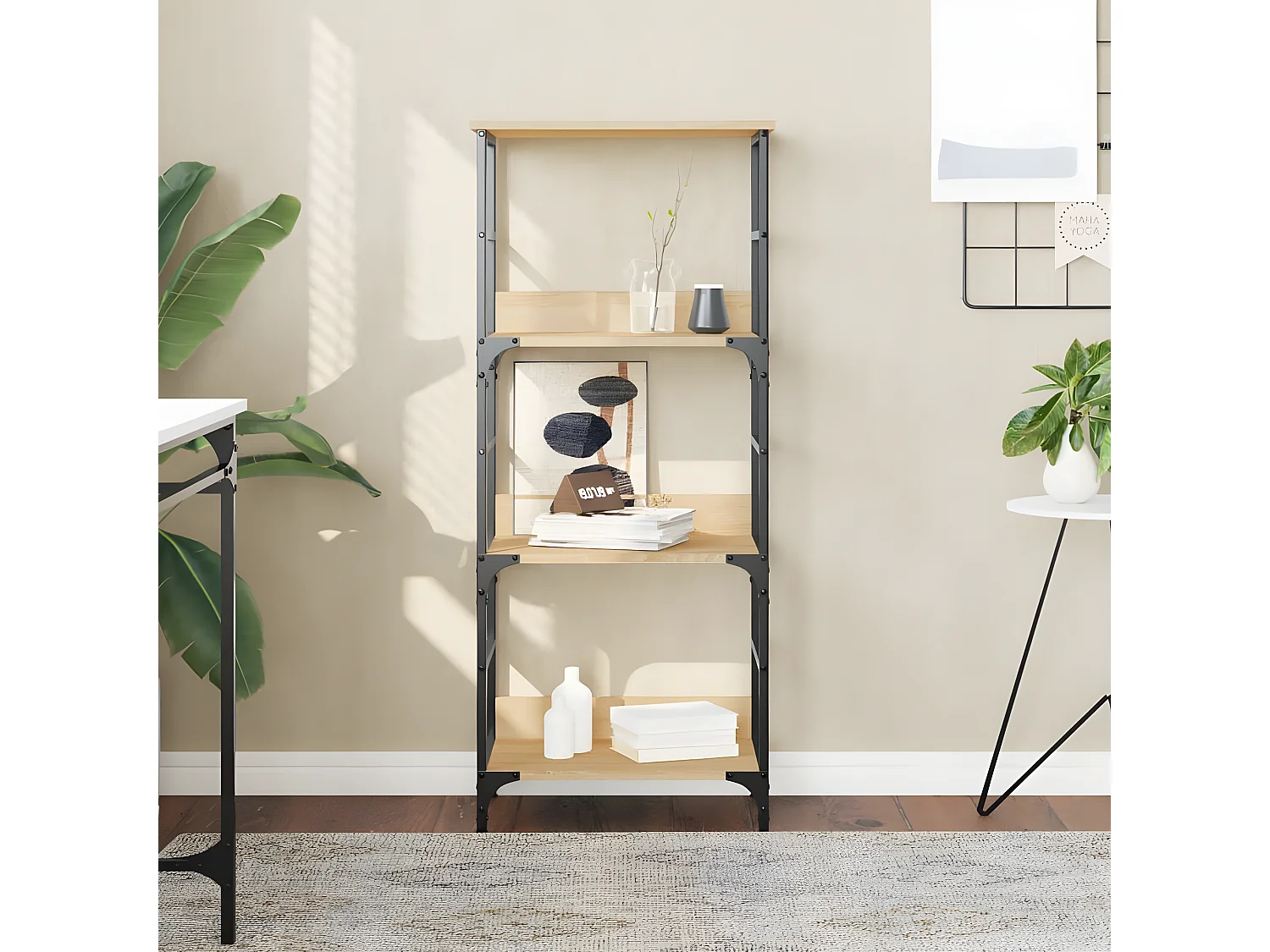 Bibliothèque chêne sonoma 50x33x117,5 cm bois d'ingénierie