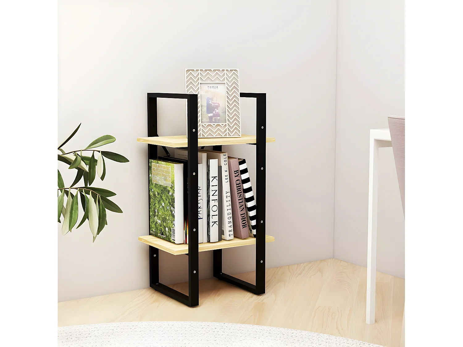 Bibliothèque à 2 niveaux 40x30x70 cm Bois de pin massif