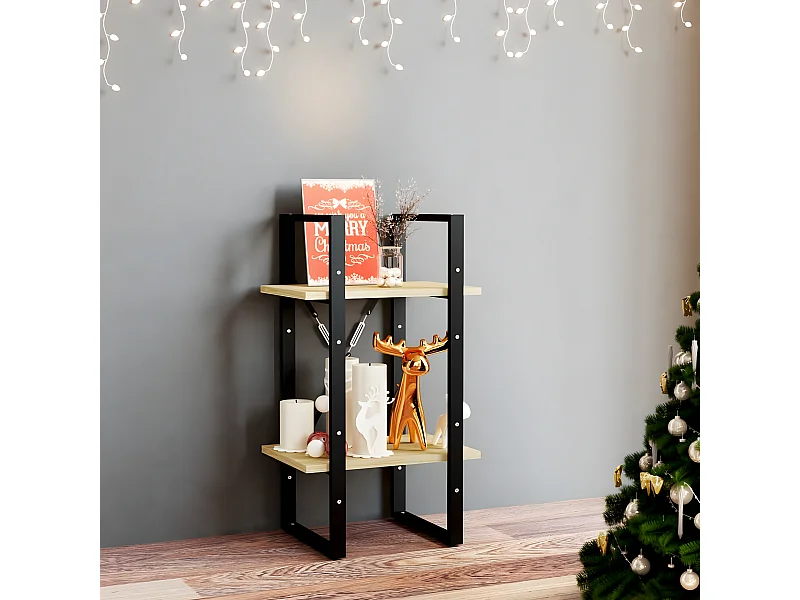 Bibliothèque à 2 niveaux 40x30x70 cm Bois de pin massif