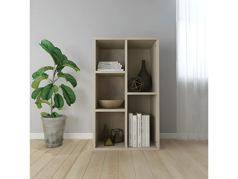 Estantería/Aparador madera contrachapada color roble 50x25x80cm