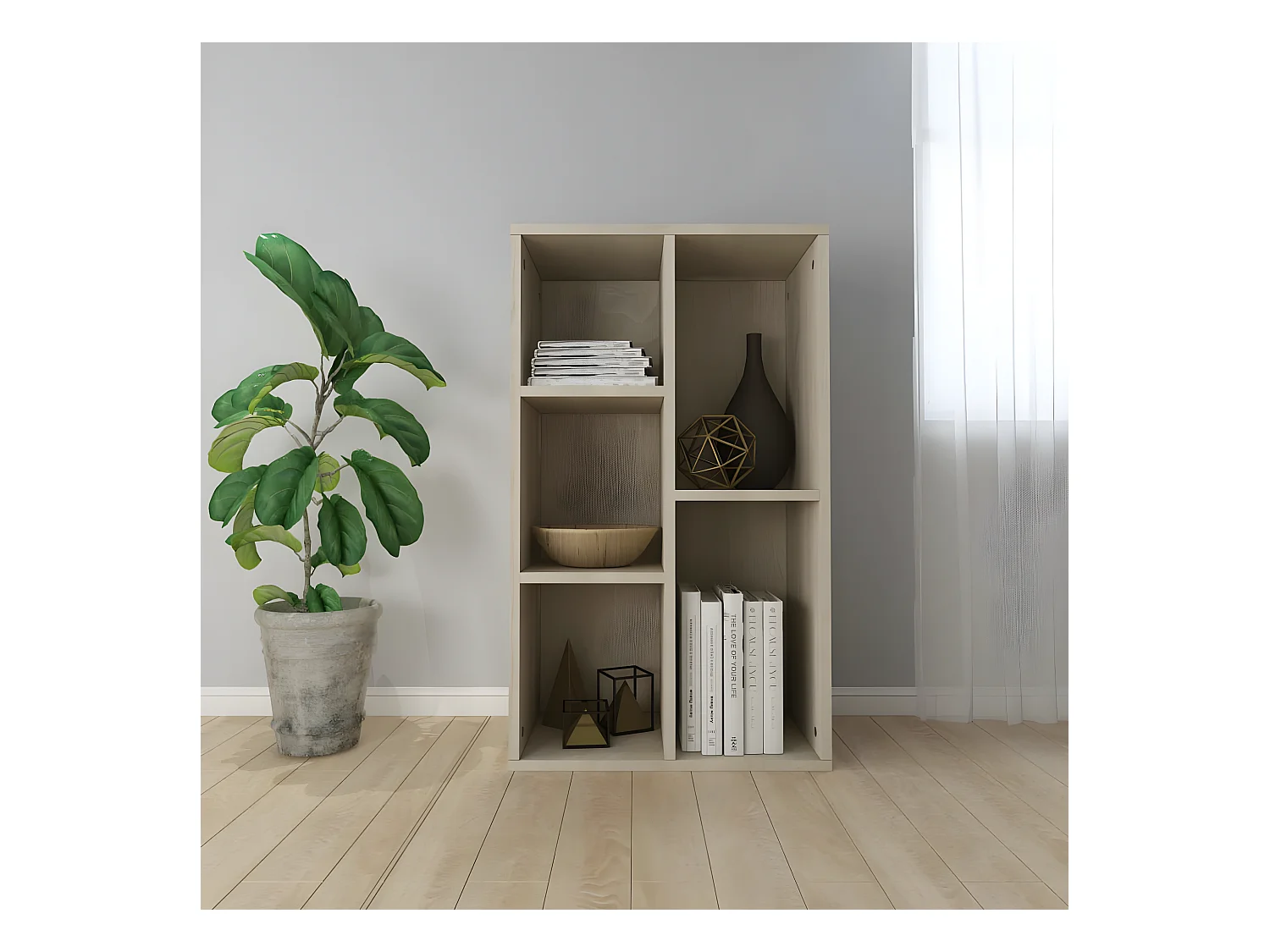 Bibliothèque/Buffet Chêne sonoma 50x25x80 cm Aggloméré
