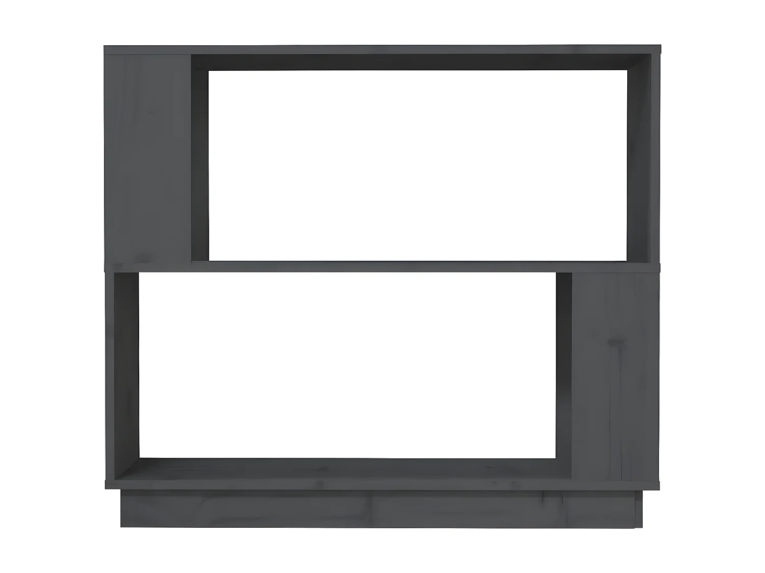 Bibliothèque/Séparateur de pièce Gris 80x25x70 cm Pin solide