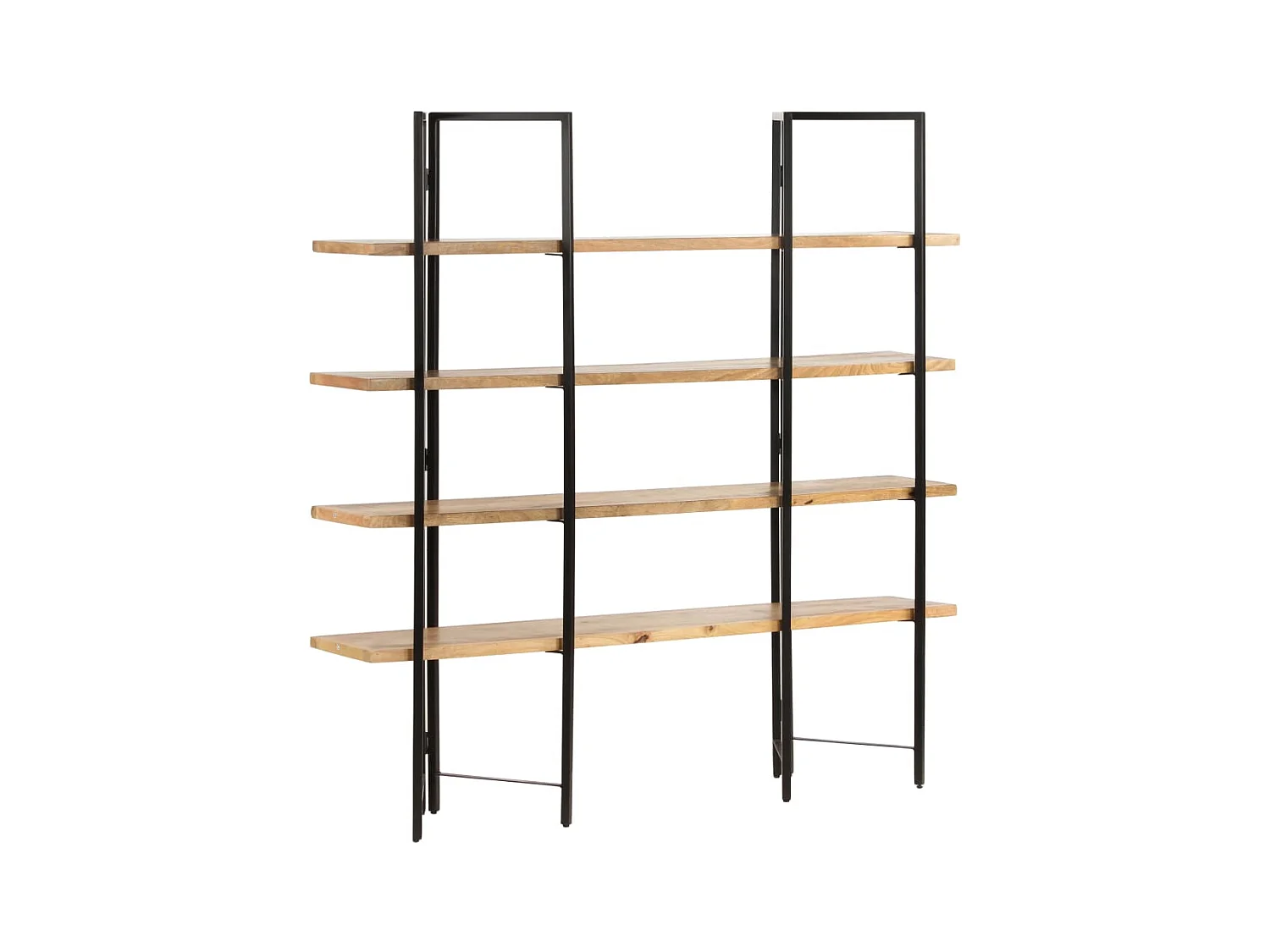 Bibliothèque à 4 niveaux 160x35x160 cm Bois de manguier massif