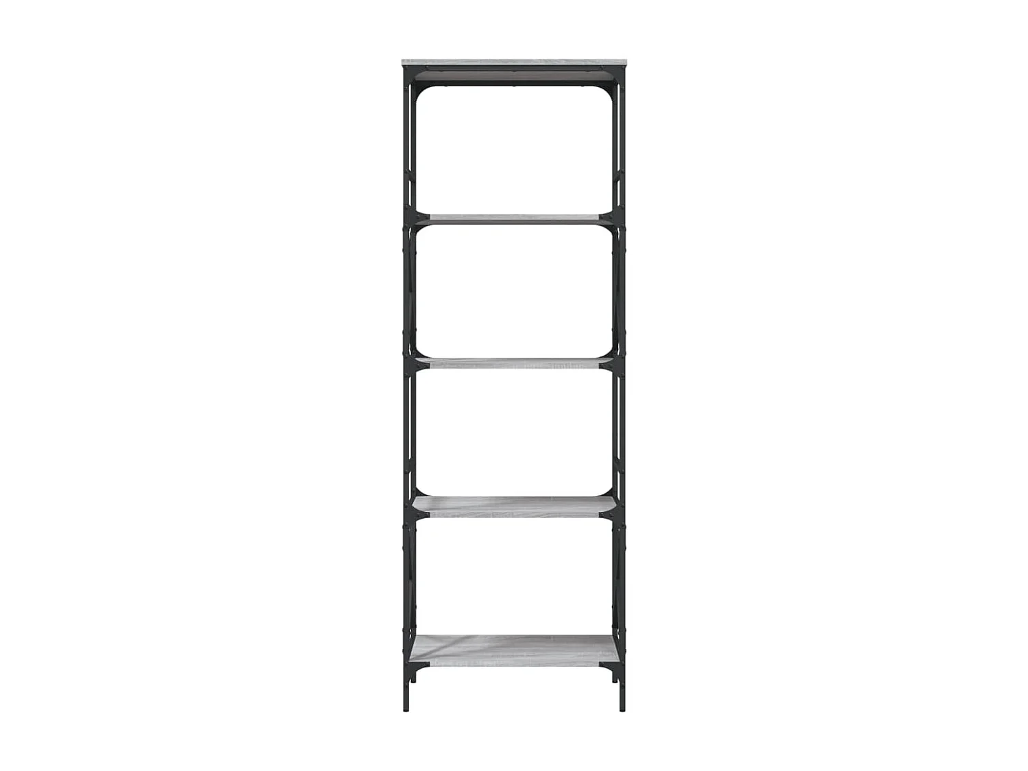 Librería 5 estantes madera ingeniería gris Sonoma 59x35x171 cm