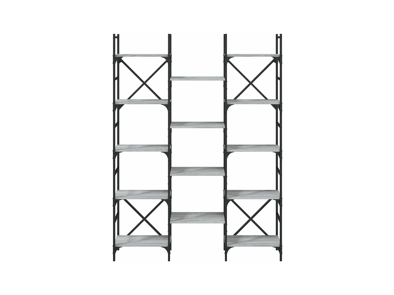Estante 127,5x28,5x172,5cm derivados de madeira cinzento sonoma
