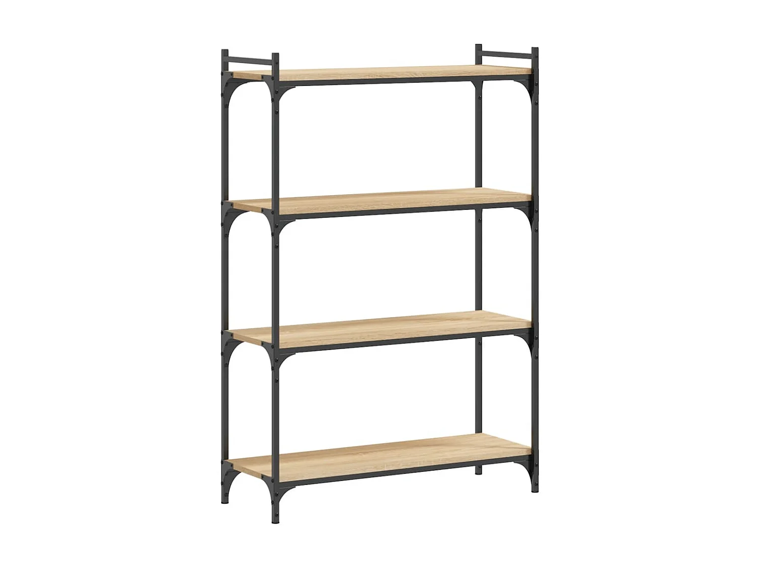 Librería 4 estantes madera ingeniería roble Sonoma 80x30x120 cm