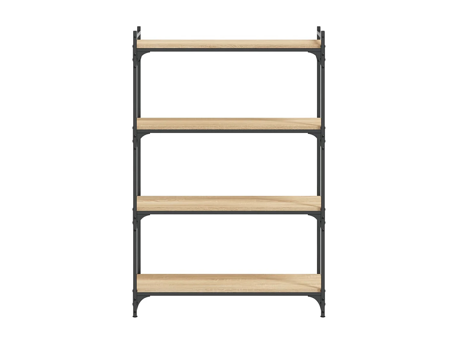 Librería 4 estantes madera ingeniería roble Sonoma 80x30x120 cm