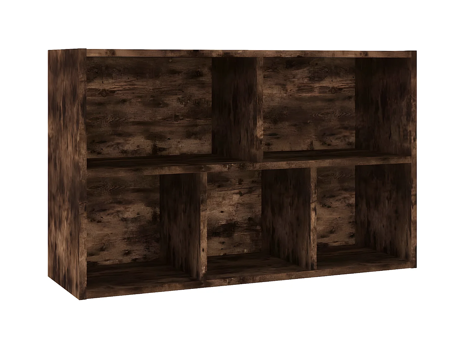Bibliothèque/Buffet chêne fumé 50x25x80 cm bois d'ingénierie