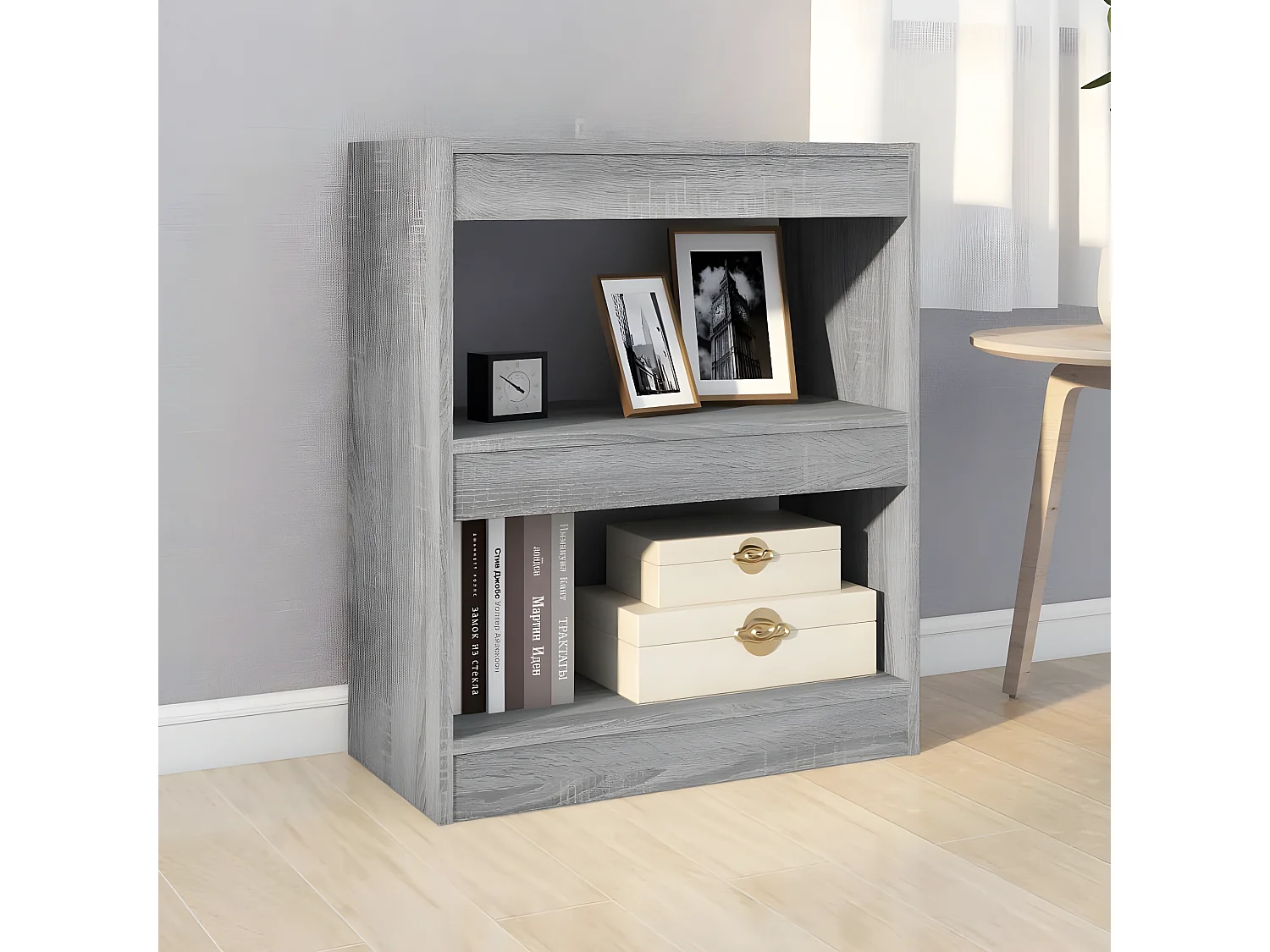 Estante/divisória 60x30x72 cm cor sonoma cinza