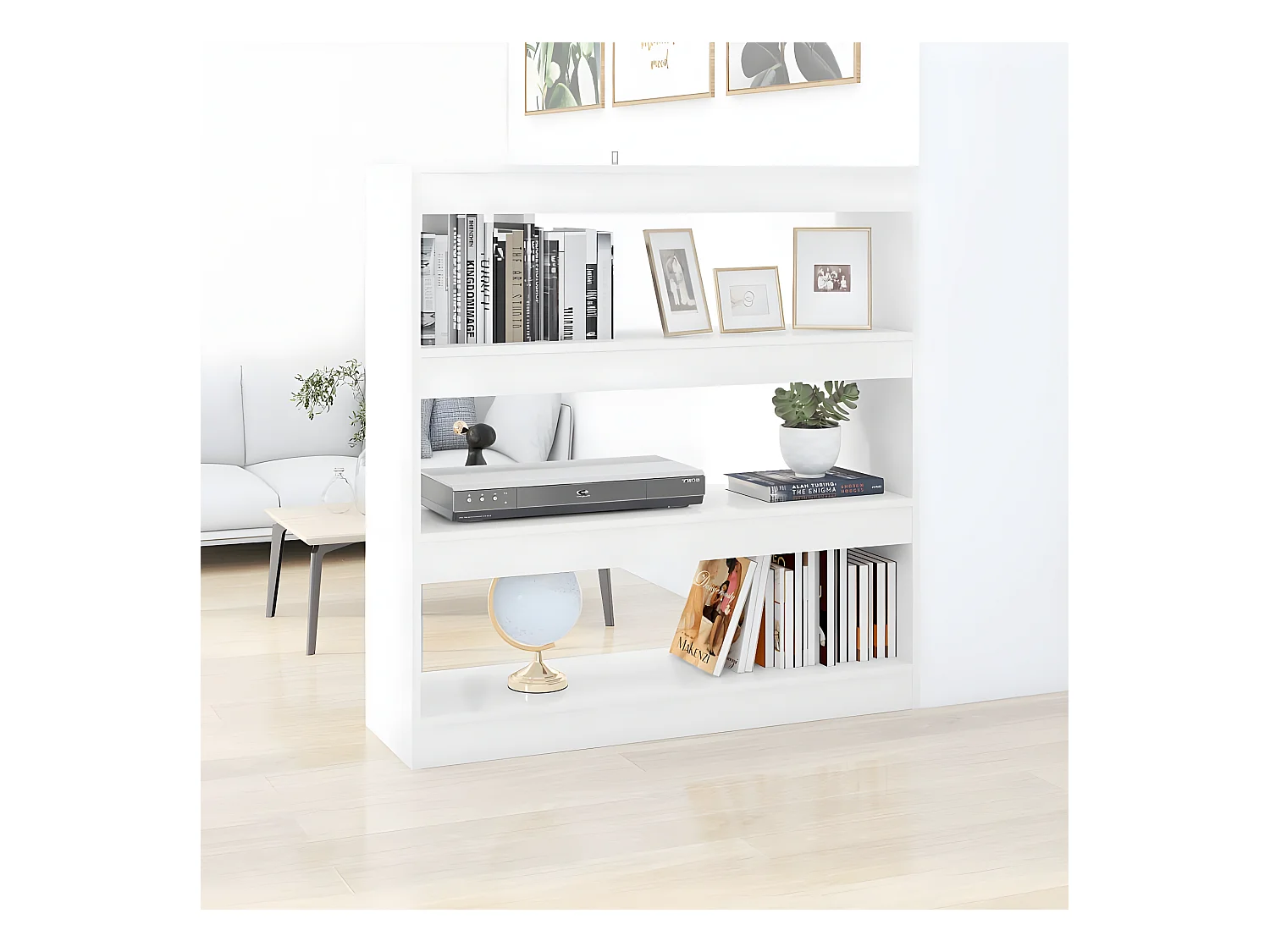 Bibliothèque/Séparateur de pièce Blanc 100x30x103 cm