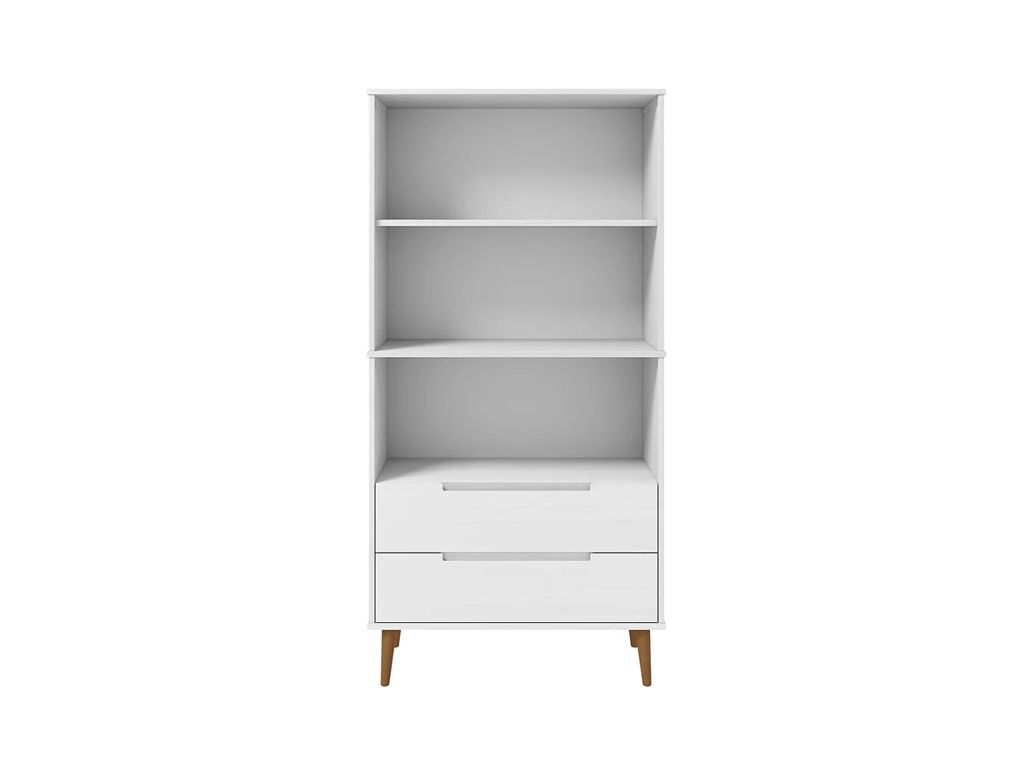 Librería MOLDE madera maciza de pino blanco 85x35x170,5 cm