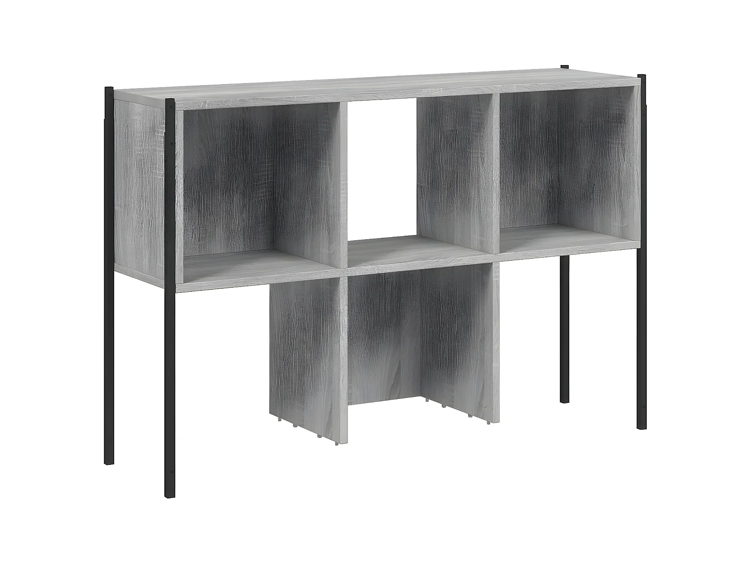 Estante 102x28x172 cm derivados de madeira cinzento sonoma