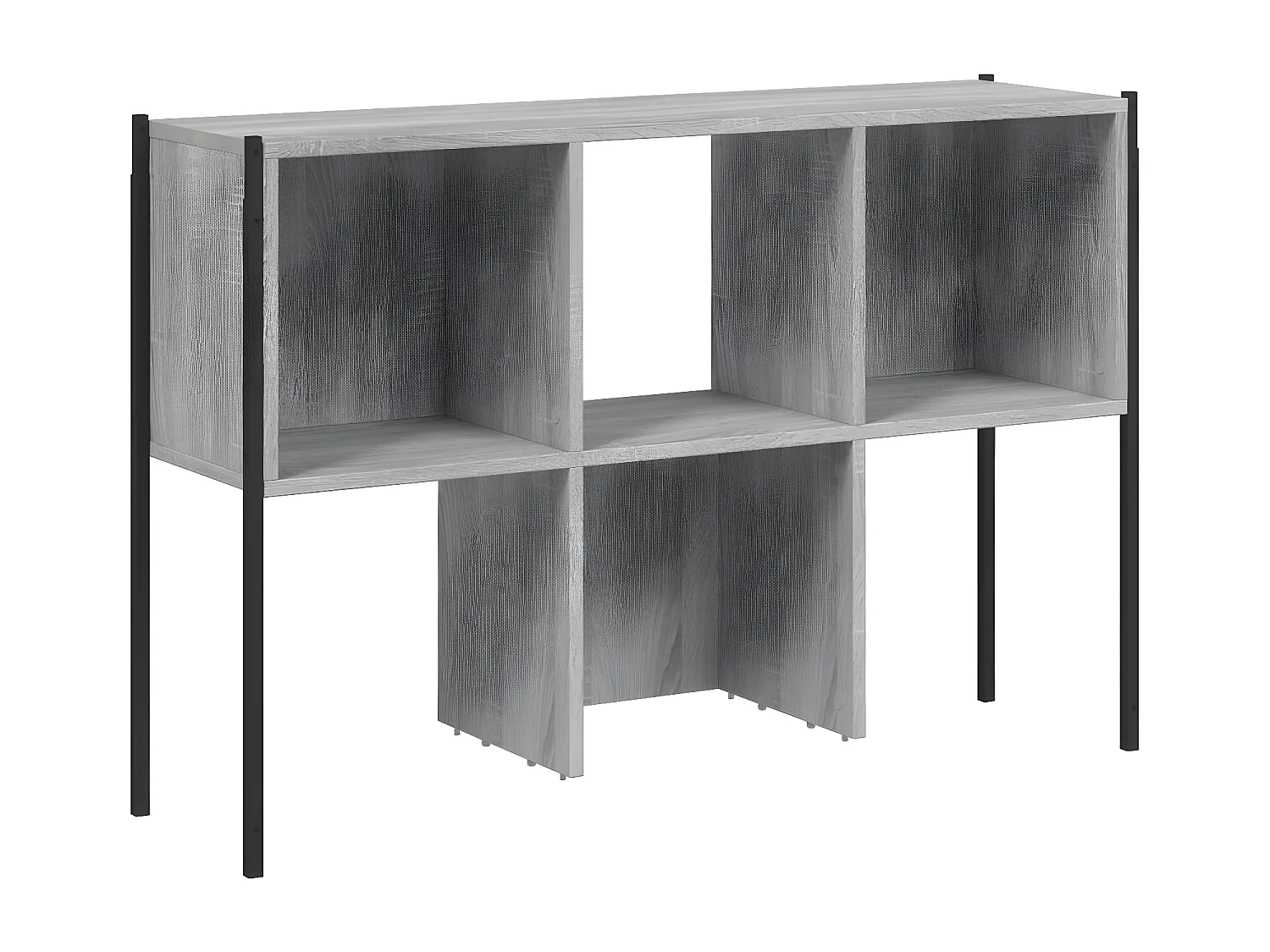 Bibliothèque sonoma gris 102x28x172 cm bois d'ingénierie