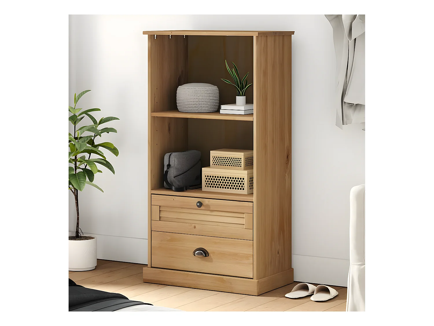 Bibliothèque VIGO 60x35x114,5 cm bois massif de pin