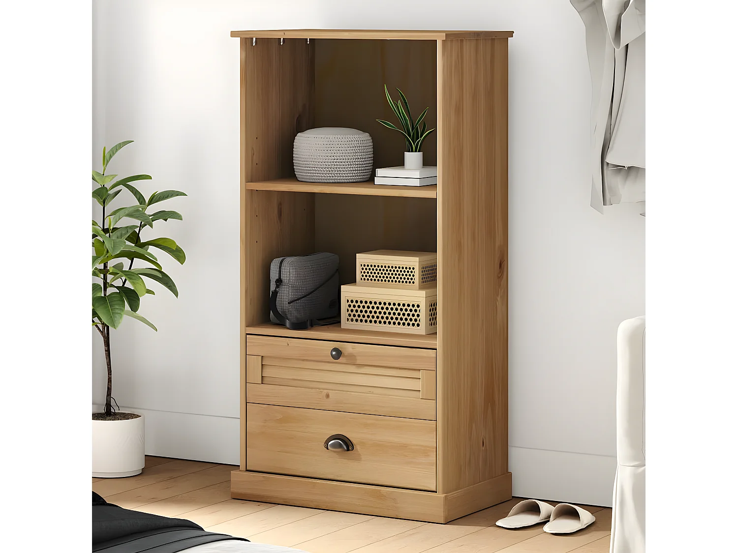 Bibliothèque VIGO 60x35x114,5 cm bois massif de pin