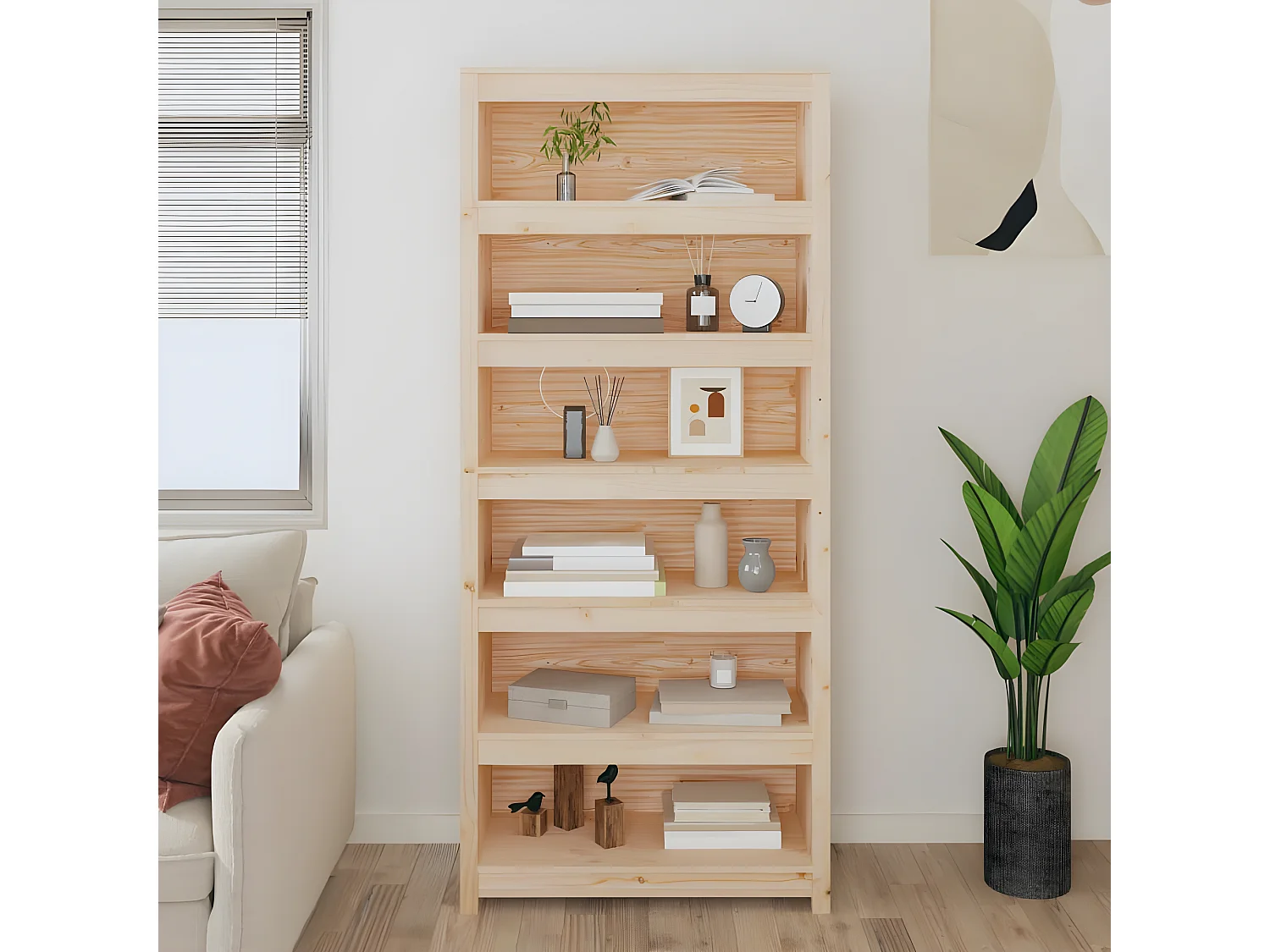 Bibliothèque 80x35x183 cm Bois de pin massif