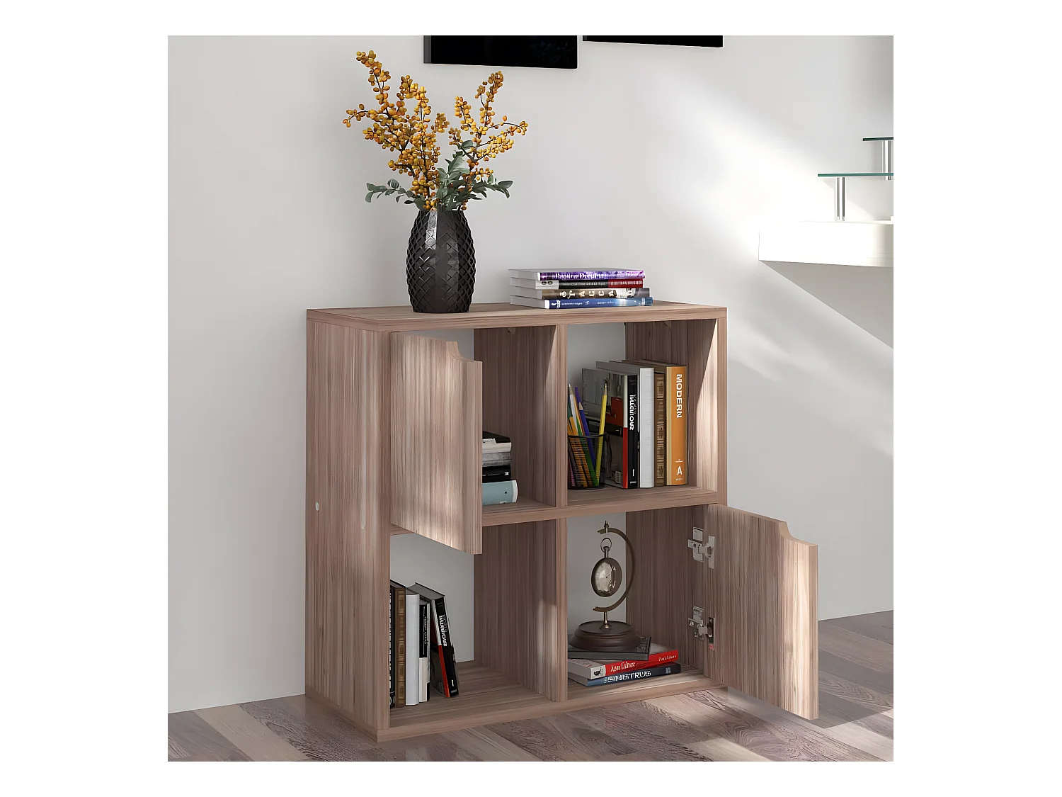 Bibliothèque Sonoma gris 60x27,5x59,5 cm Aggloméré