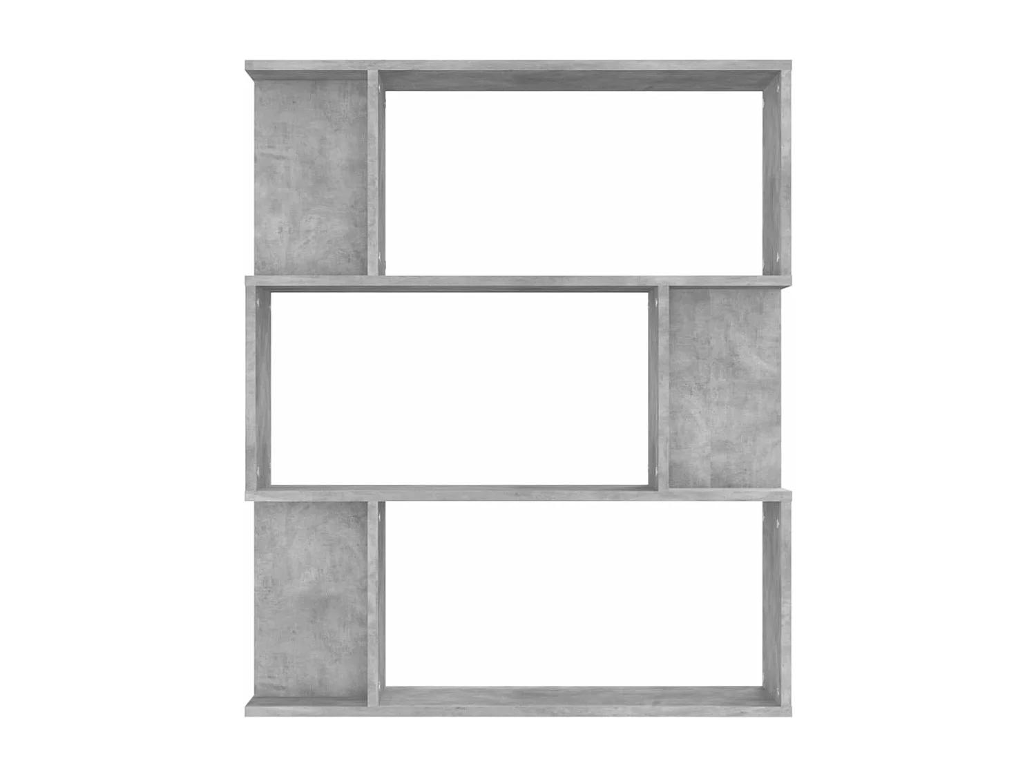 Bibliothèque/Séparateur de pièce Gris béton 80x24x96 cm